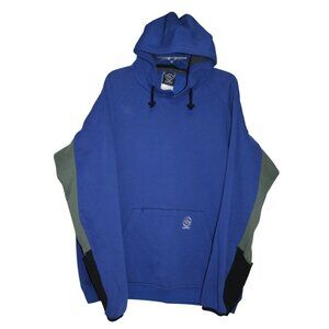 Loki All-In-One Hoodie Mens Large Blue Built In Face Mask Mittens Snowboard Ski